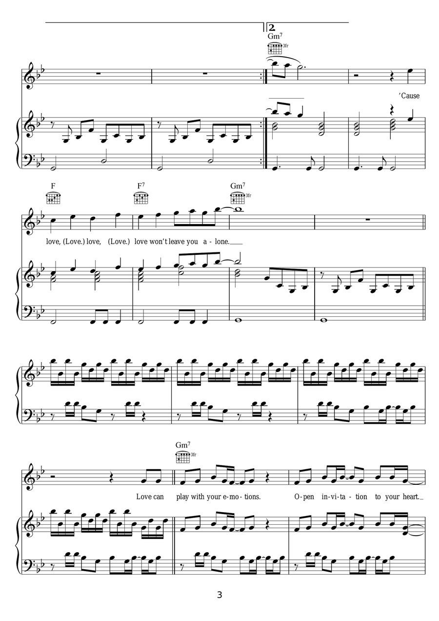 Love Kills (The Ballad) Love Kills (The Ballad) Piano, Vocal scores gallery preview page 3