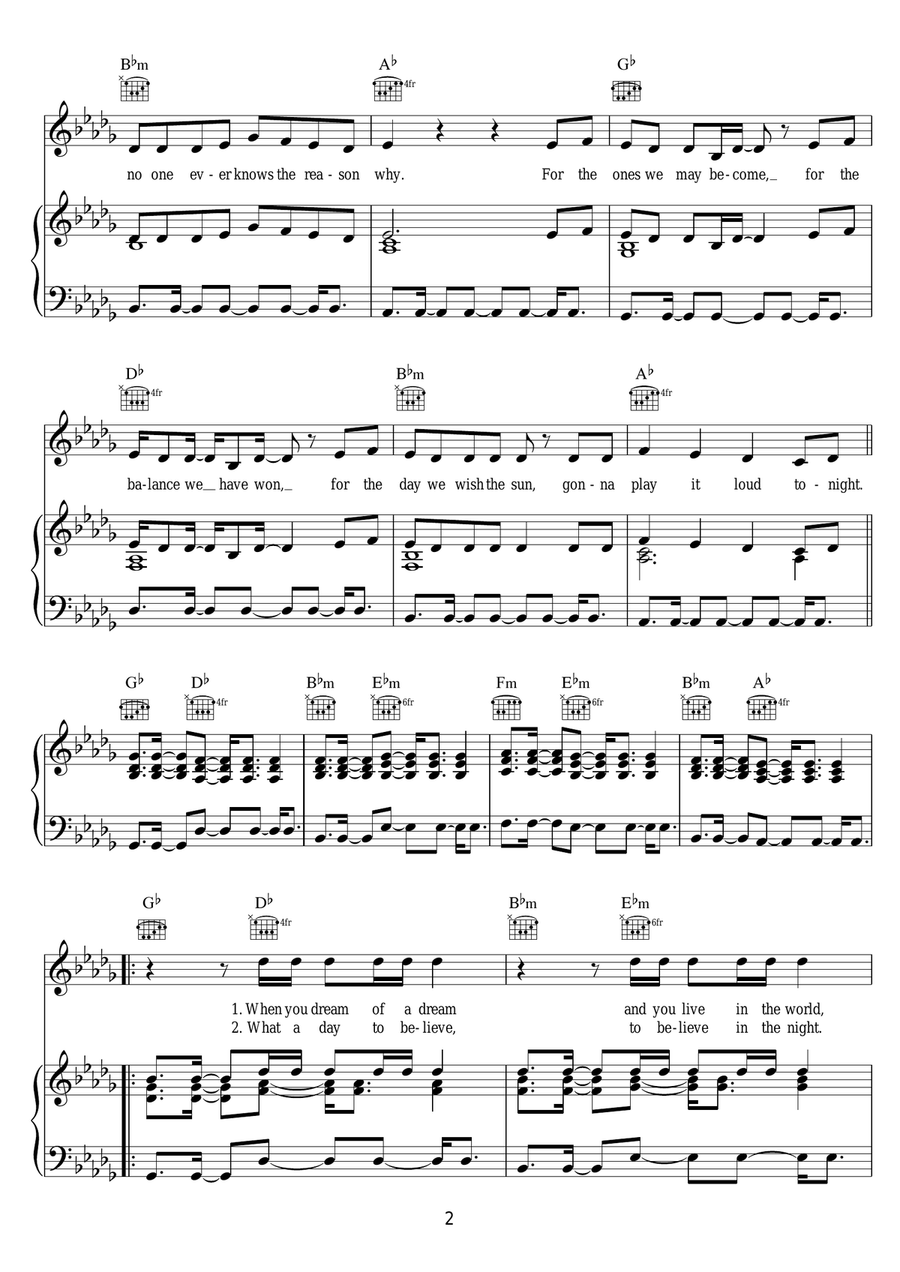 These Days These Days Piano, Vocal scores gallery preview page 2