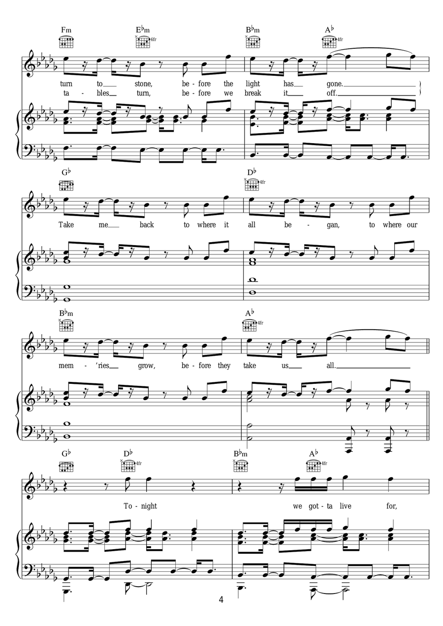 These Days These Days Piano, Vocal scores gallery preview page 4