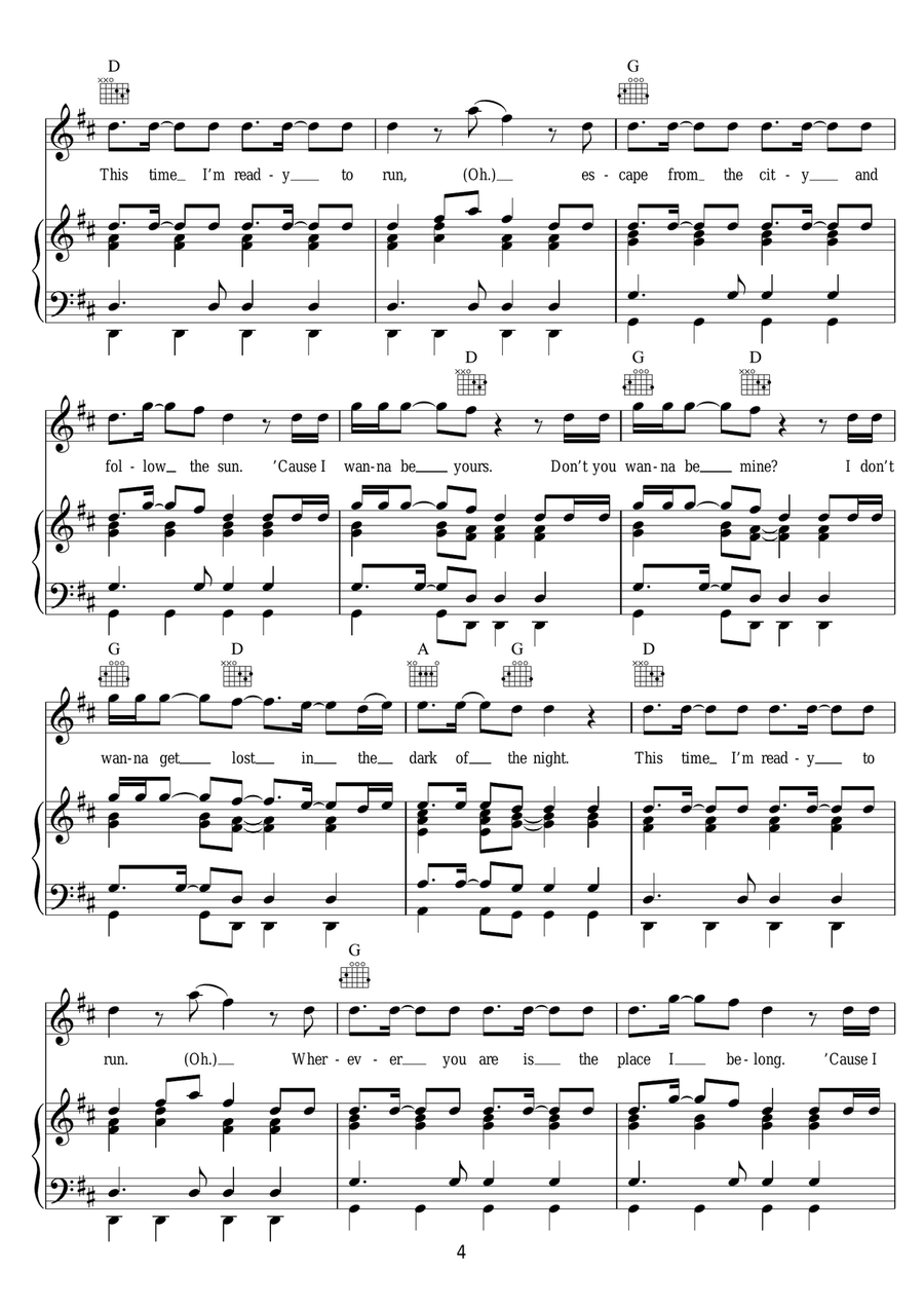 Ready To Run Ready To Run Piano, Vocal scores gallery preview page 4