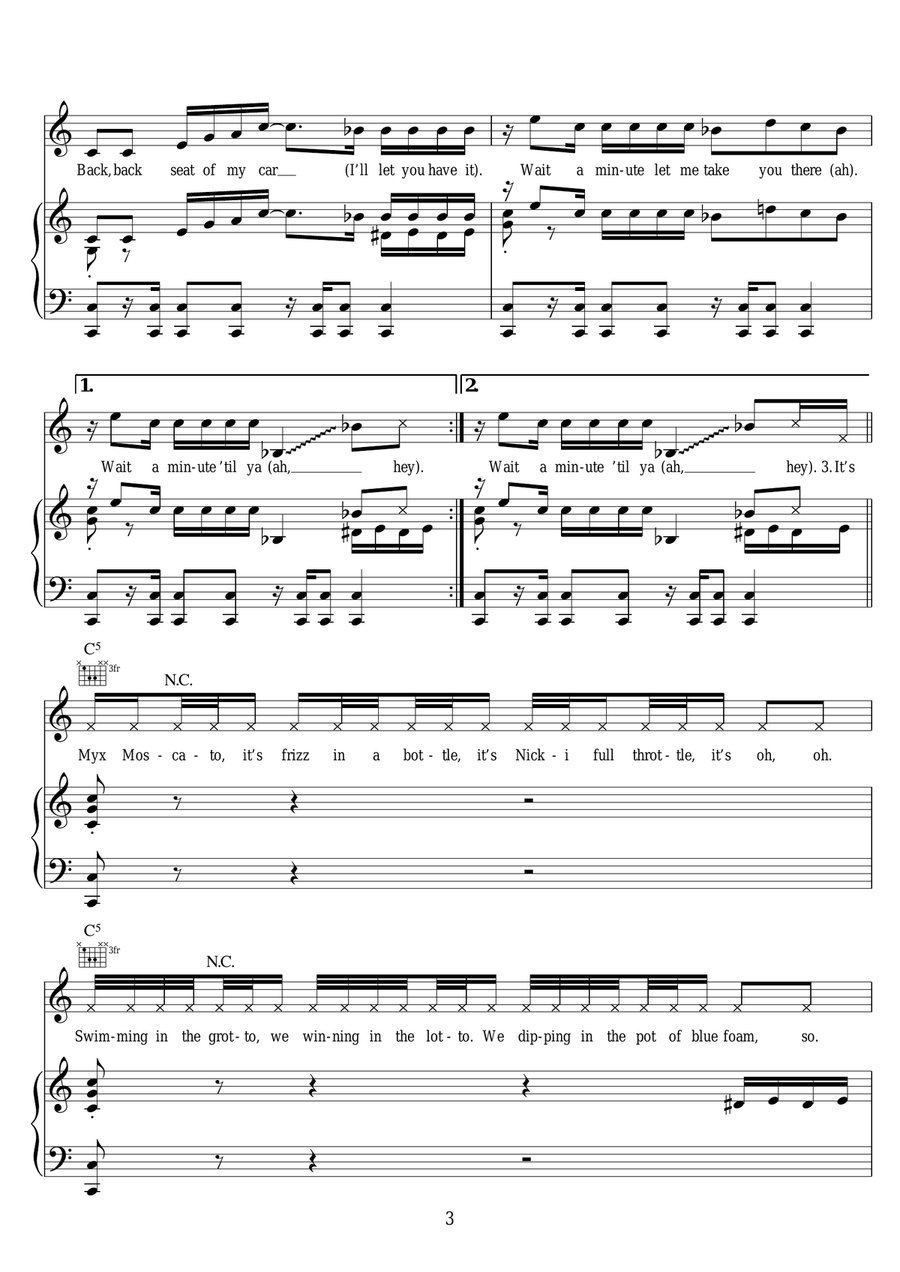 Bang Bang Bang Bang Piano, Vocal scores gallery preview page 3