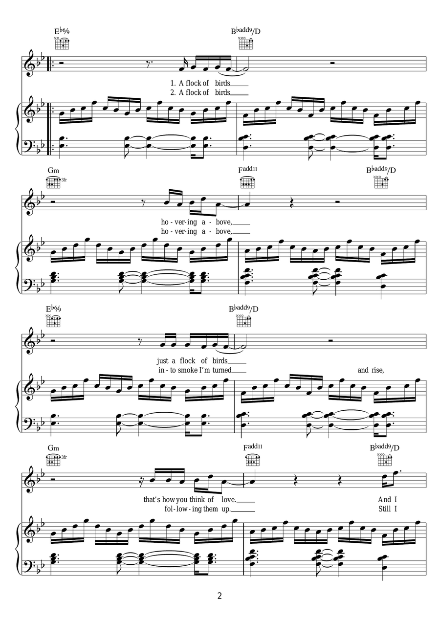 O O Piano, Vocal scores gallery preview page 2