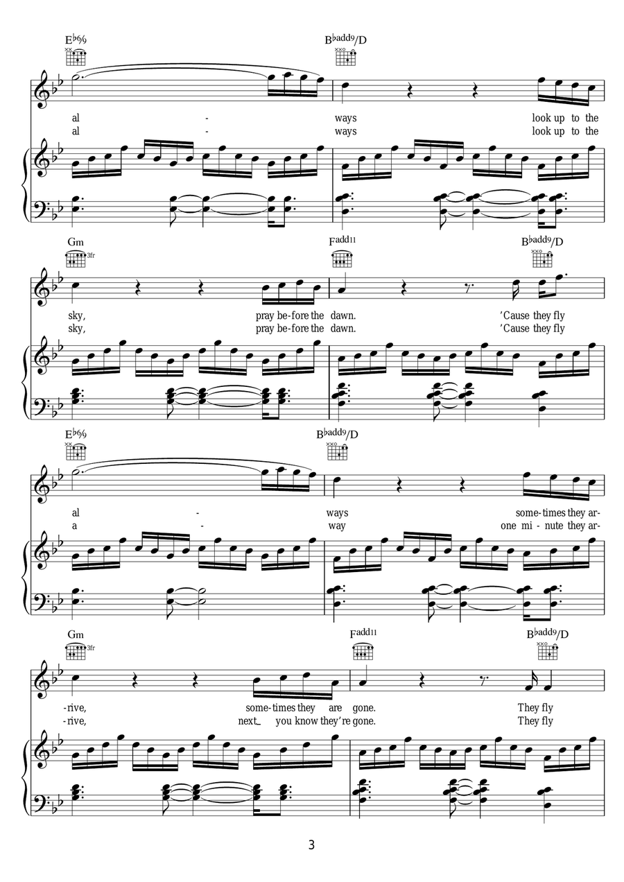 O O Piano, Vocal scores gallery preview page 3