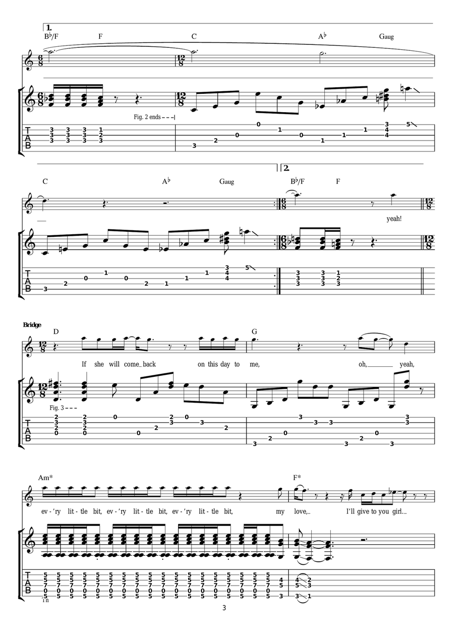 I'm Gonna Crawl I'm Gonna Crawl Guitar Tablature scores gallery preview page 3