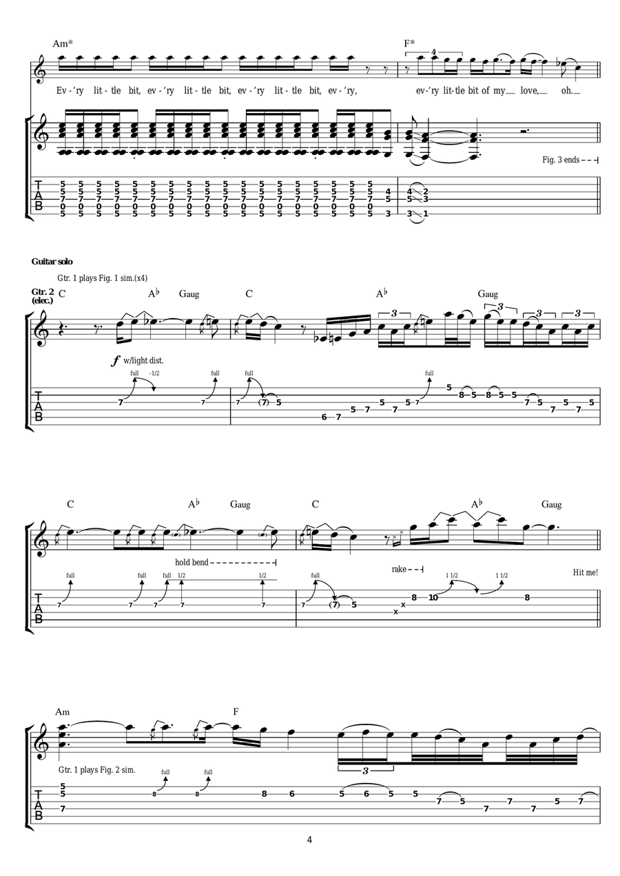 I'm Gonna Crawl I'm Gonna Crawl Guitar Tablature scores gallery preview page 4