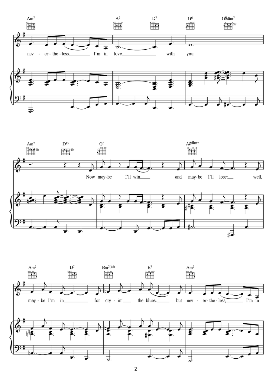 Nevertheless (I'm In Love With You) Piano, Vocal scores gallery preview page 2