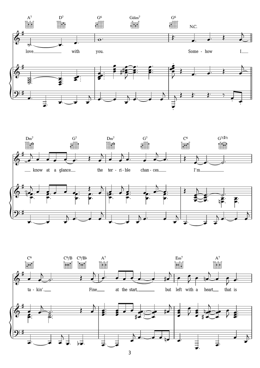 Nevertheless (I'm In Love With You) Piano, Vocal scores gallery preview page 3
