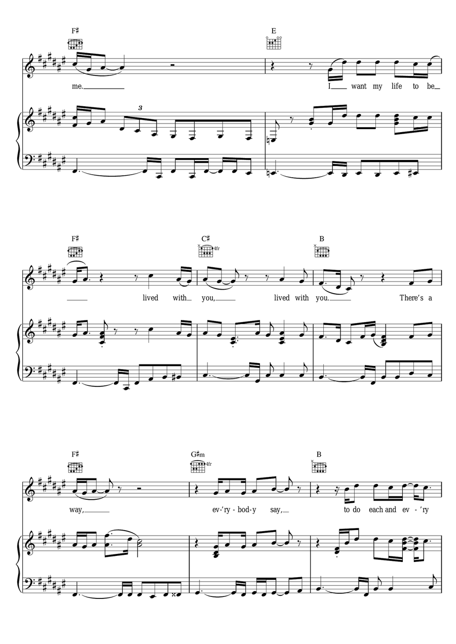 To Love Somebody To Love Somebody Piano, Vocal scores gallery preview page 2