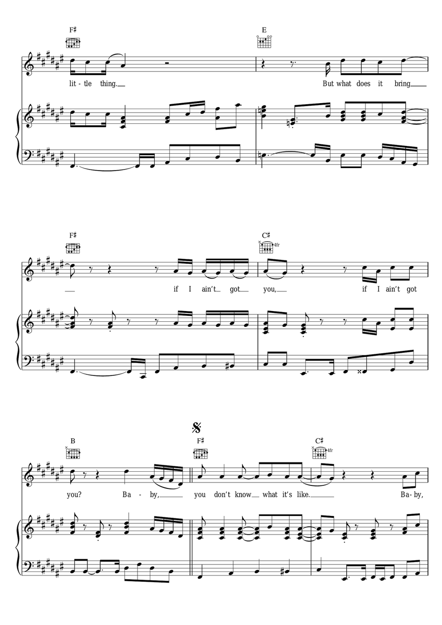 To Love Somebody To Love Somebody Piano, Vocal scores gallery preview page 3