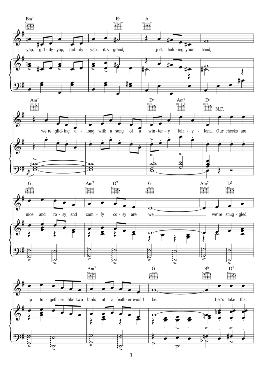 Sleigh Ride Sleigh Ride Piano, Vocal scores gallery preview page 3