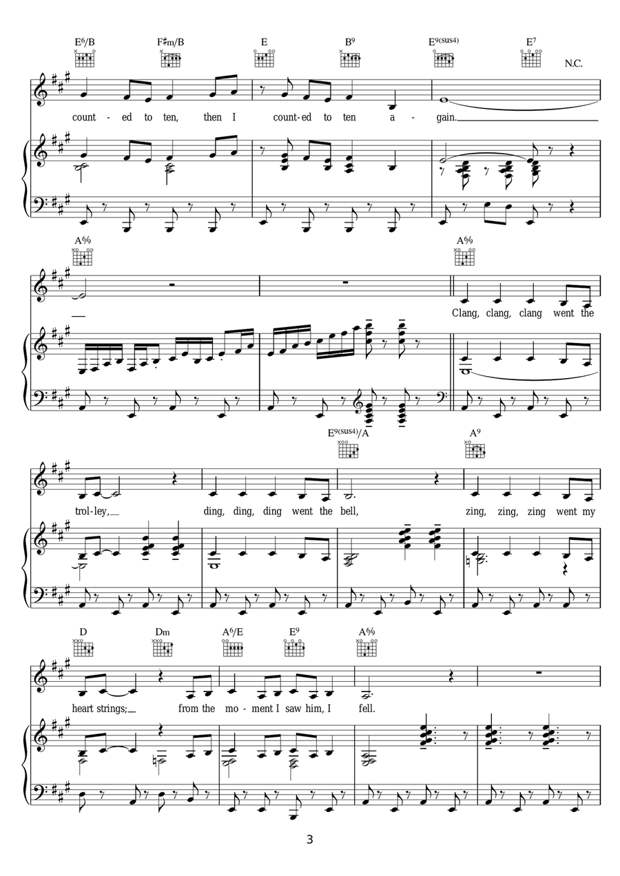 The Trolley Song (from 'Meet Me In St. Louis') Piano, Vocal scores gallery preview page 3