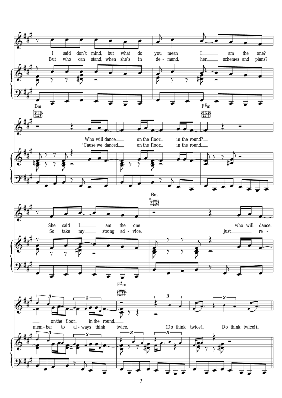 Billie Jean Billie Jean Piano, Vocal scores gallery preview page 2