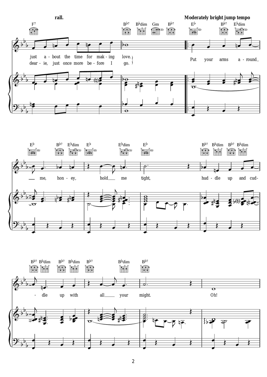Put Your Arms Around Me Put Your Arms Around Me Piano, Vocal scores gallery preview page 2