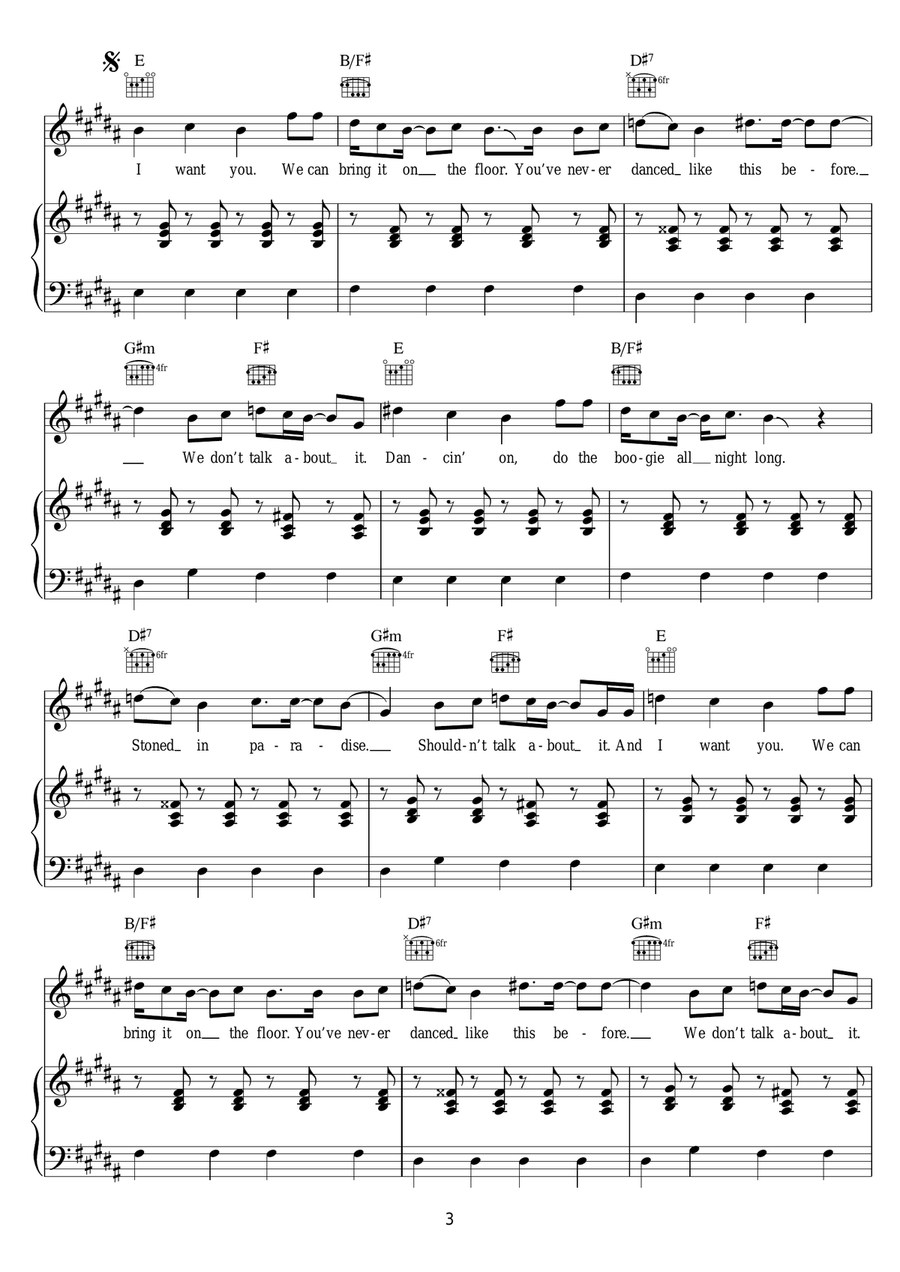 Stolen Dance Piano, Vocal - Digital Sheet Music page 3
