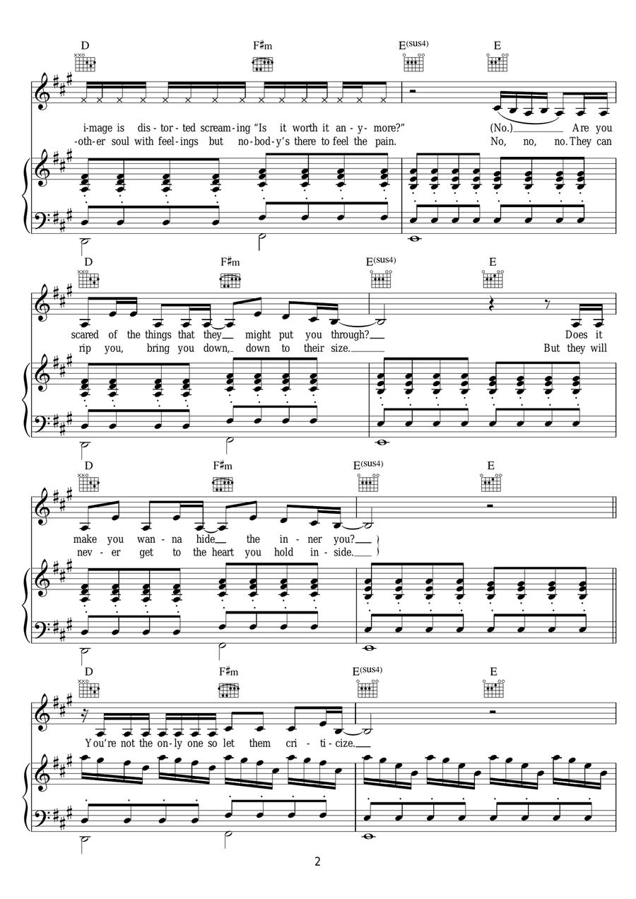 Change Your Life Change Your Life Piano, Vocal scores gallery preview page 2