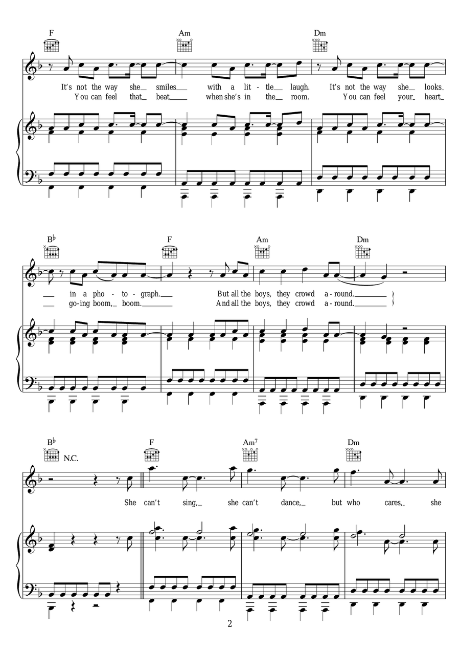 Walks Like Rihanna Walks Like Rihanna Piano, Vocal scores gallery preview page 2