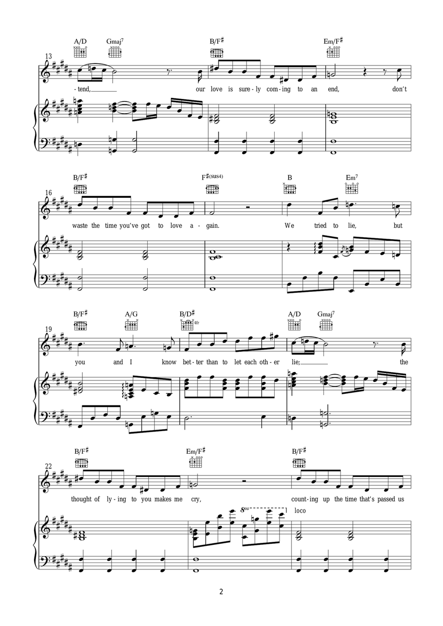 Trilogy Trilogy Piano, Vocal scores gallery preview page 2