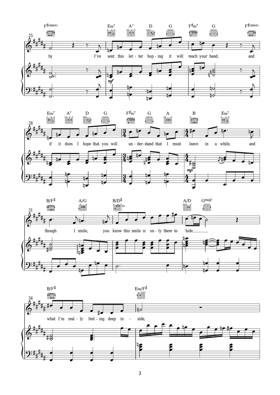 Trilogy Trilogy Piano, Vocal scores gallery preview page 3