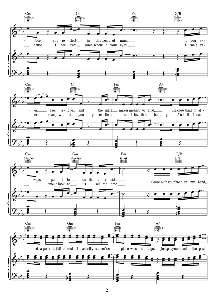Mirrors Mirrors Piano, Vocal scores gallery preview page 2
