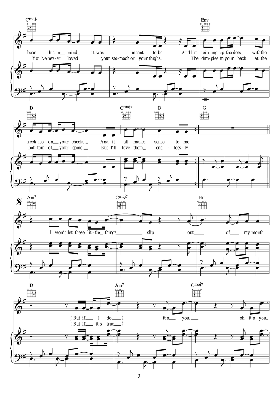 Little Things Little Things Piano, Vocal scores gallery preview page 2