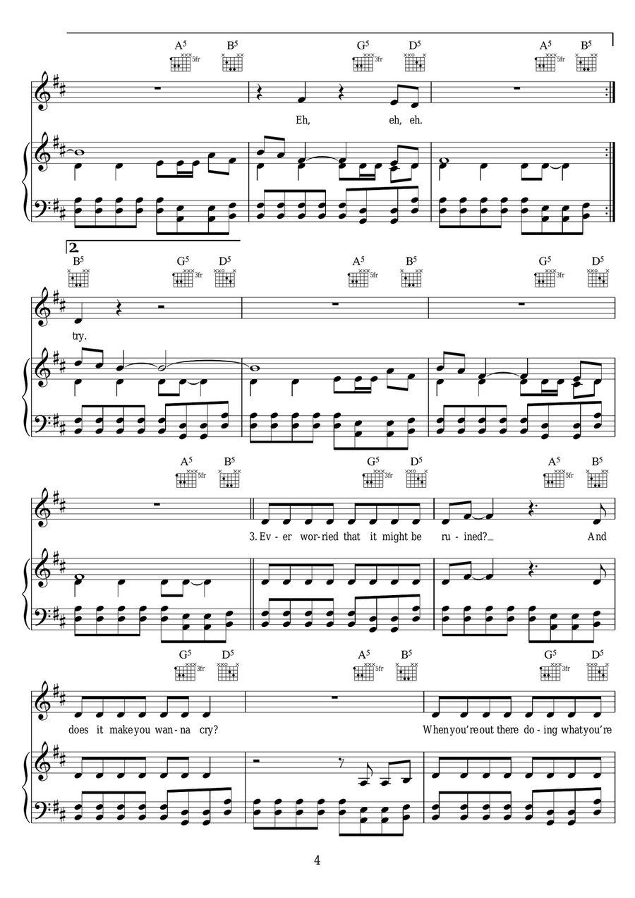 Try Piano, Vocal scores gallery preview page 4