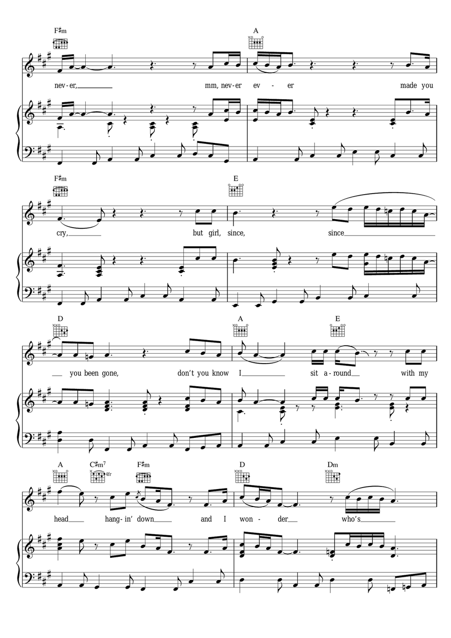 Who's Lovin' You Who's Lovin' You Piano, Vocal scores gallery preview page 3