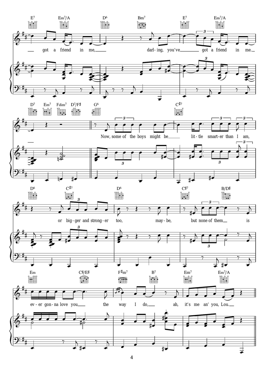 You've Got A Friend In Me (from Toy Story) Piano, Vocal scores gallery preview page 4
