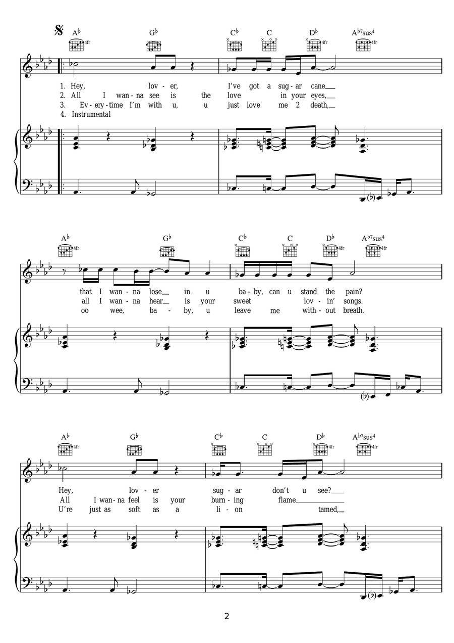 Soft And Wet Piano, Vocal scores gallery preview page 2