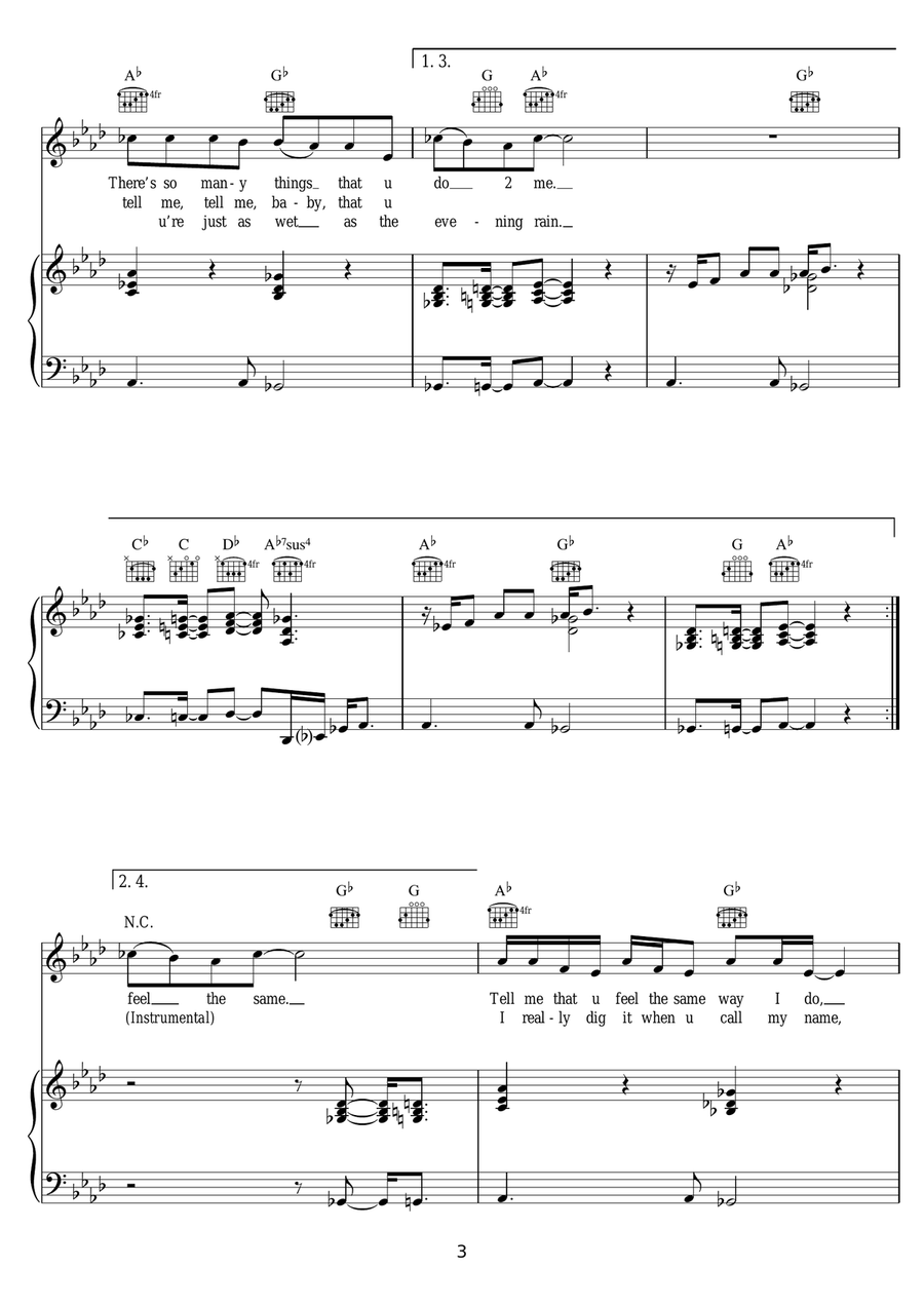 Soft And Wet Piano, Vocal scores gallery preview page 3