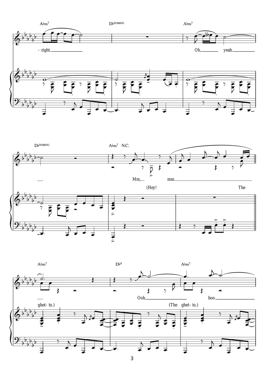 The Ghetto The Ghetto Piano, Vocal scores gallery preview page 3