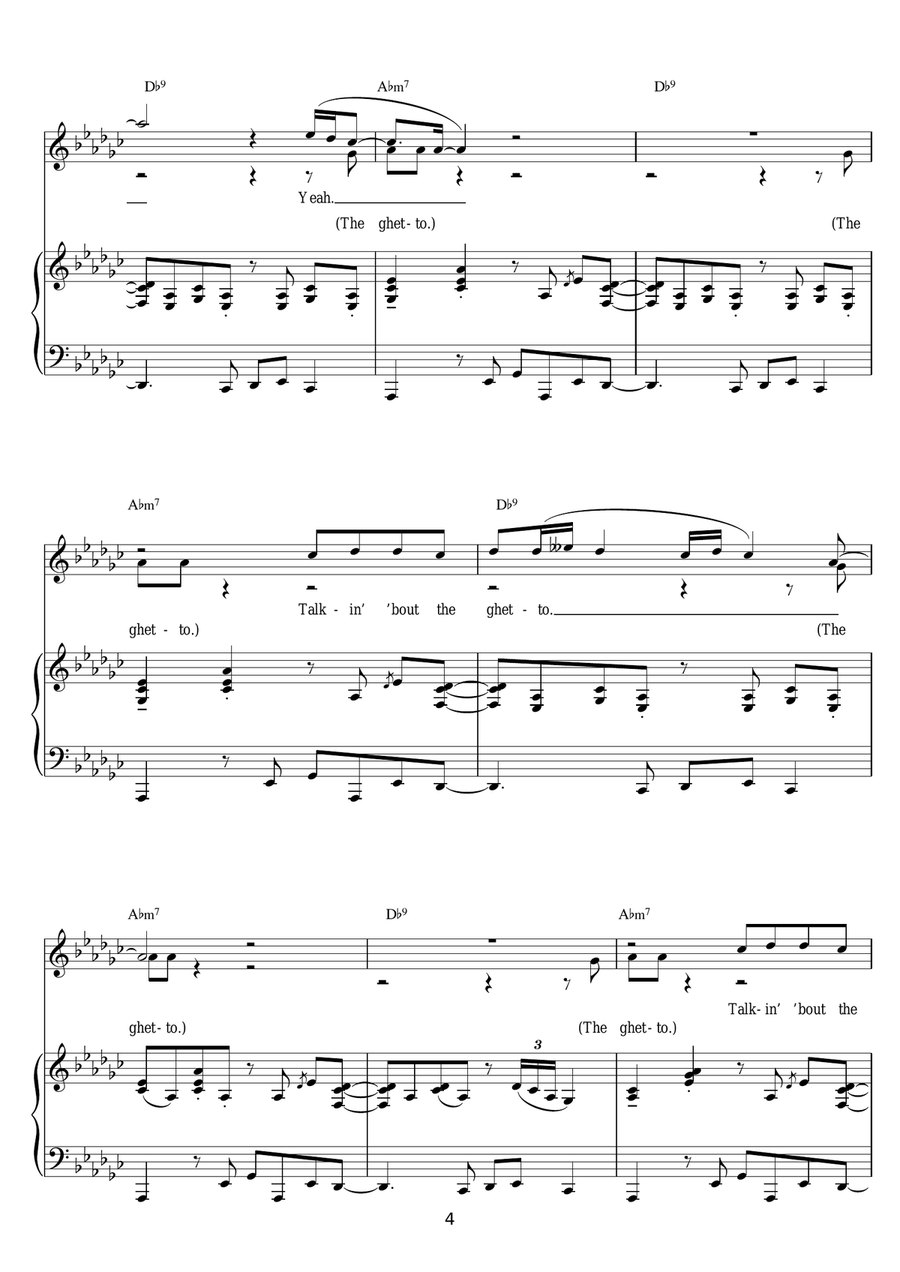 The Ghetto The Ghetto Piano, Vocal scores gallery preview page 4