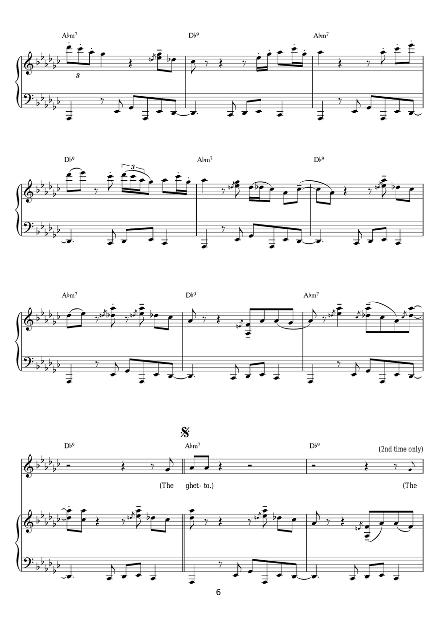 The Ghetto The Ghetto Piano, Vocal scores gallery preview page 6