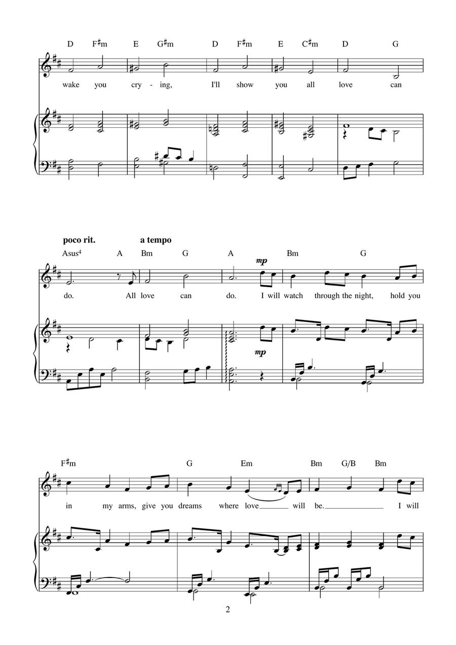All Love Can Be (from A Beautiful Mind) Piano, Vocal scores gallery preview page 2