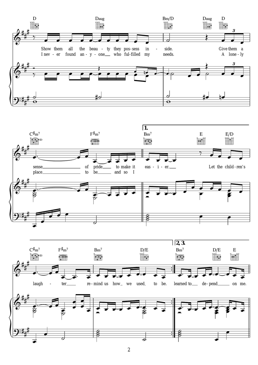 The Greatest Love Of All The Greatest Love Of All Piano, Vocal scores gallery preview page 2