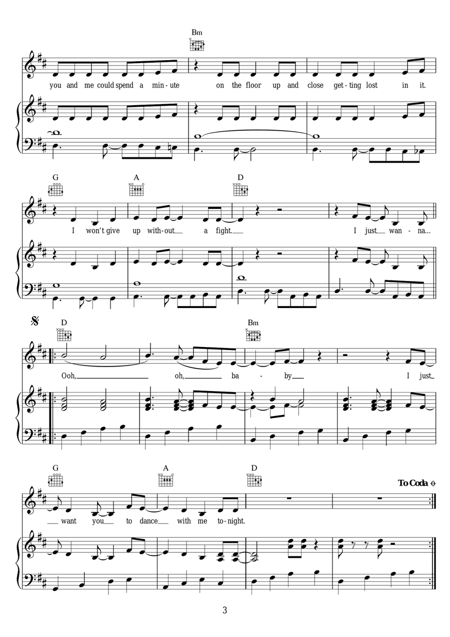 Dance With Me Tonight Dance With Me Tonight Piano, Vocal scores gallery preview page 3