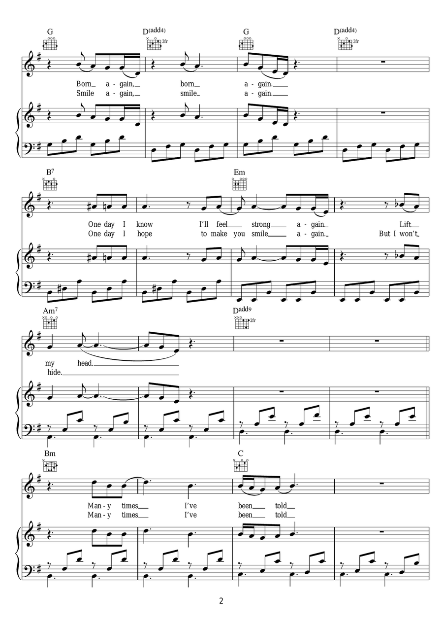 Home Again Home Again Piano, Vocal scores gallery preview page 2