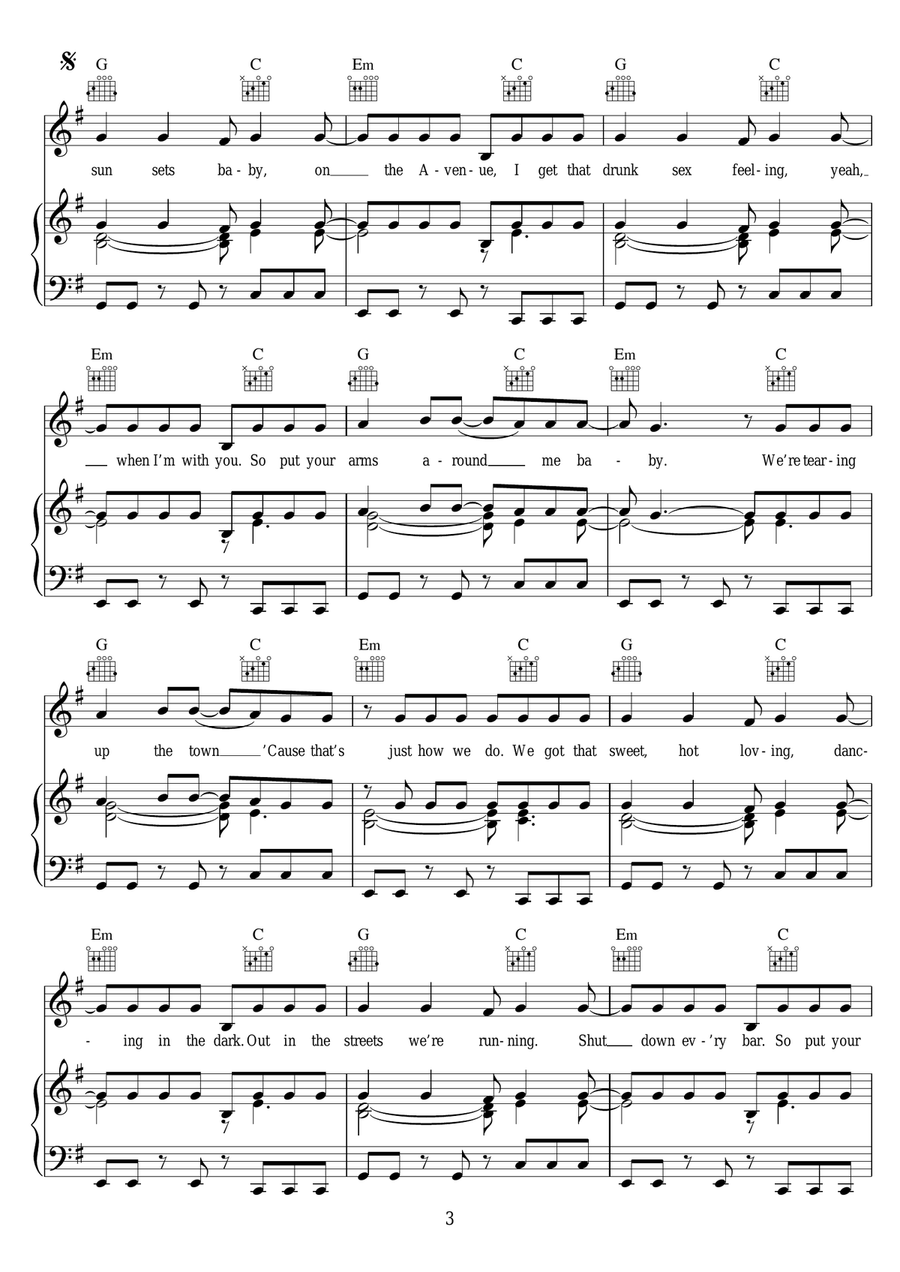 How We Do (Party) How We Do (Party) Piano, Vocal scores gallery preview page 3