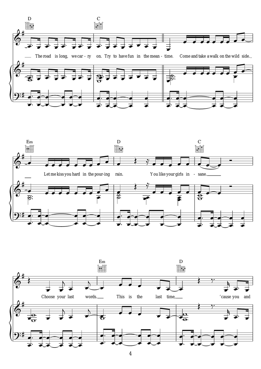 Born To Die Born To Die Piano, Vocal scores gallery preview page 4