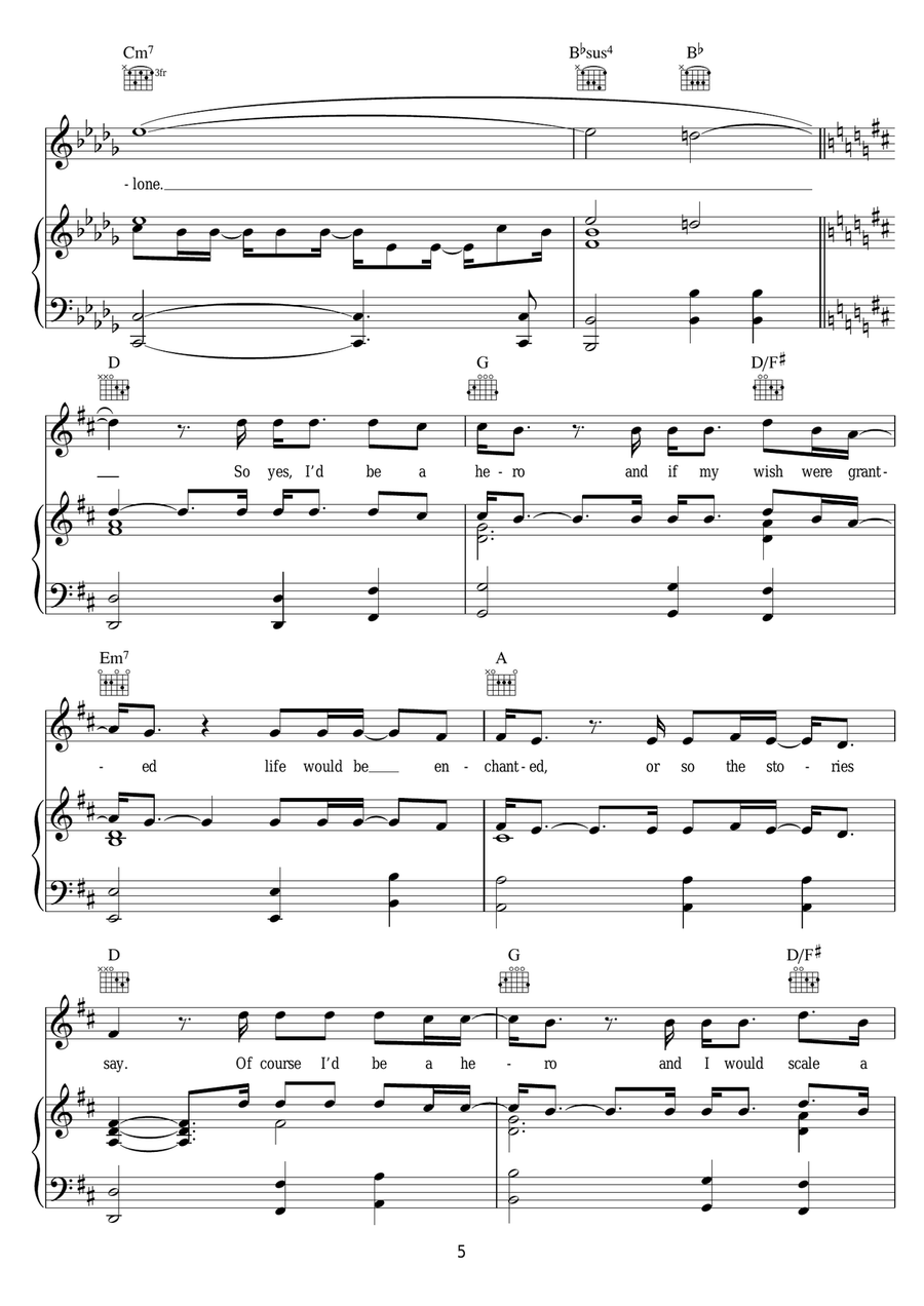 Who I'd Be (from 'Shrek The Musical') Piano, Vocal scores gallery preview page 5