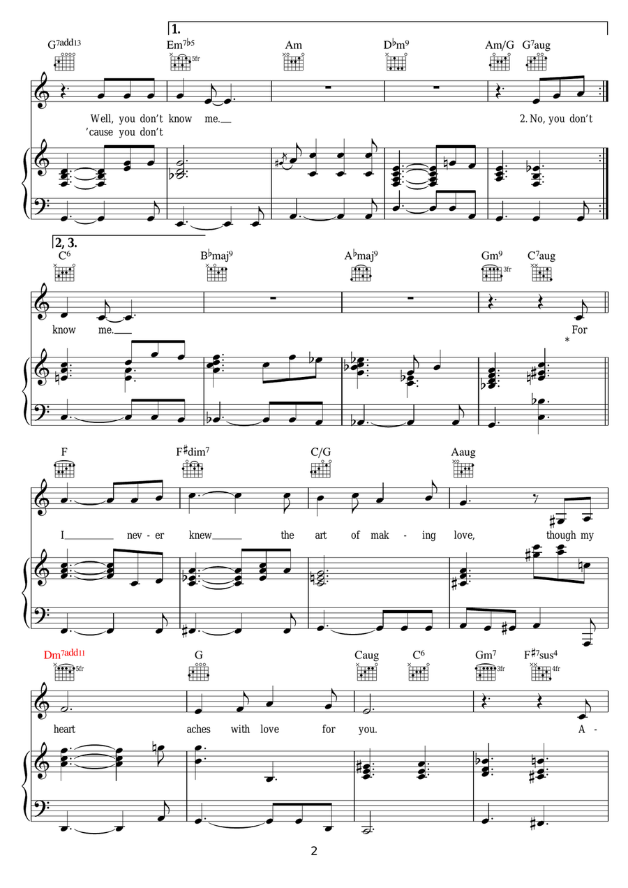 You Don't Know Me Piano, Vocal scores gallery preview page 2