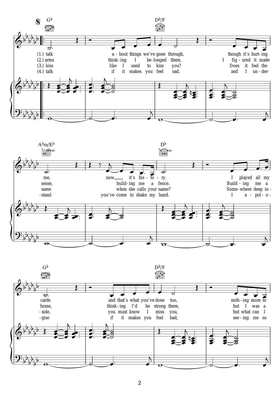 The Winner Takes It All Piano, Vocal scores gallery preview page 2