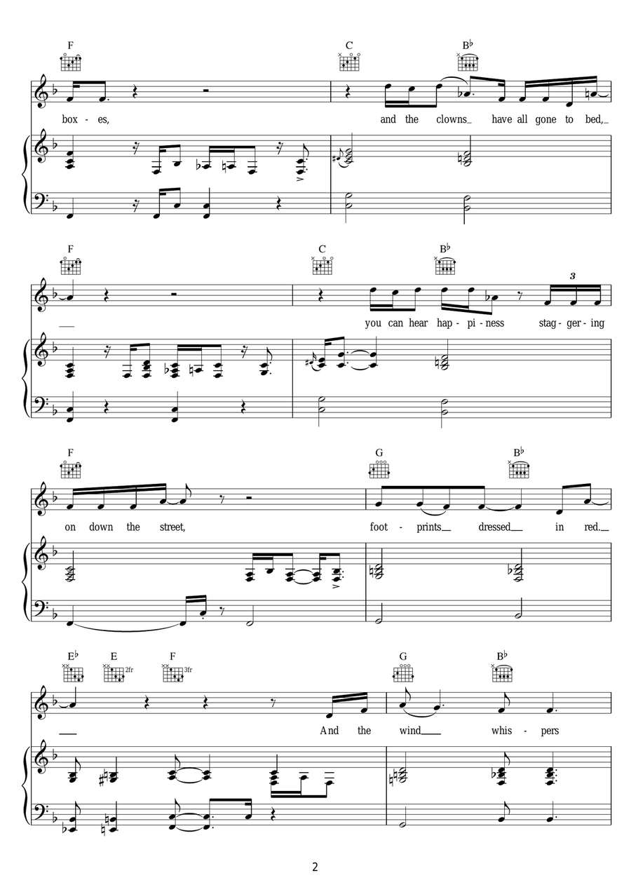 The Wind Cries Mary The Wind Cries Mary Piano, Vocal scores gallery preview page 2