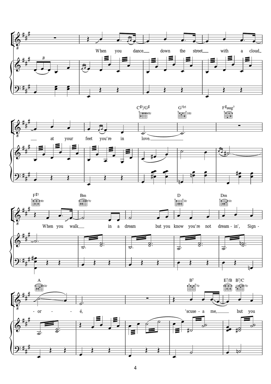 That's Amore (That's Love) Piano, Vocal scores gallery preview page 4