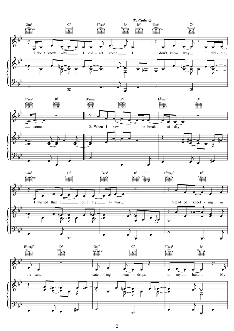 Don't Know Why Piano, Vocal scores gallery preview page 2
