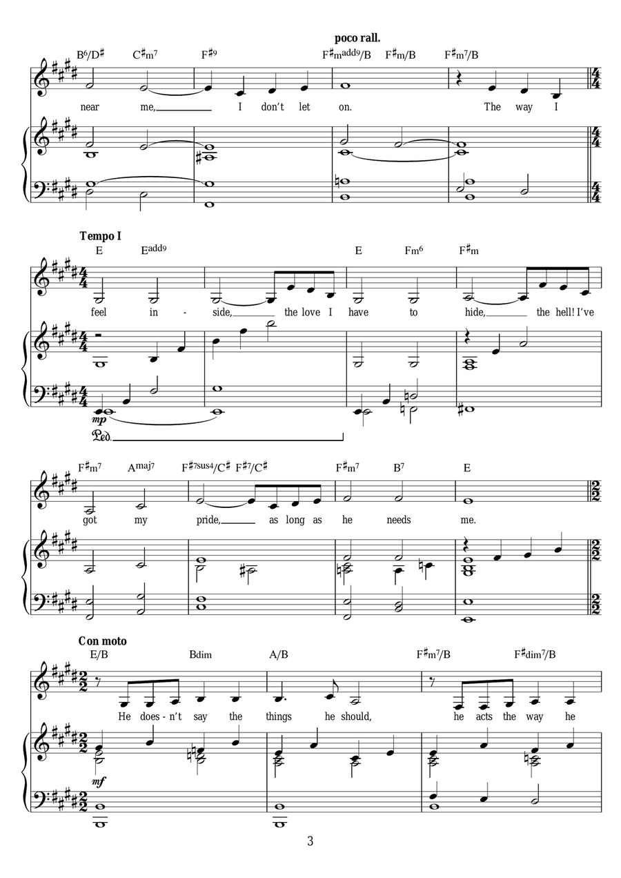As Long As He Needs Me (from Oliver!) Piano, Vocal scores gallery preview page 3