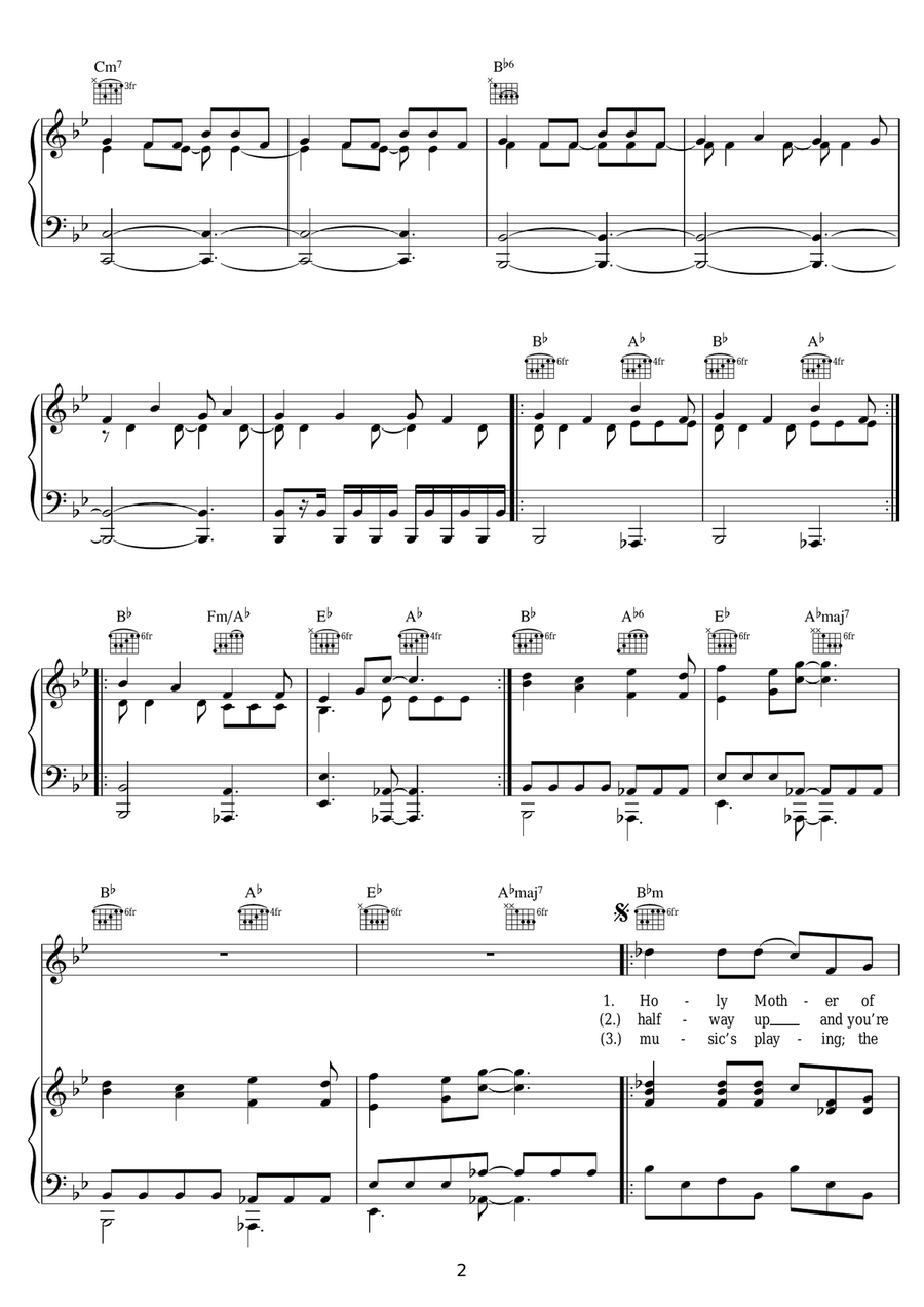 Dance On A Volcano Dance On A Volcano Piano, Vocal scores gallery preview page 2