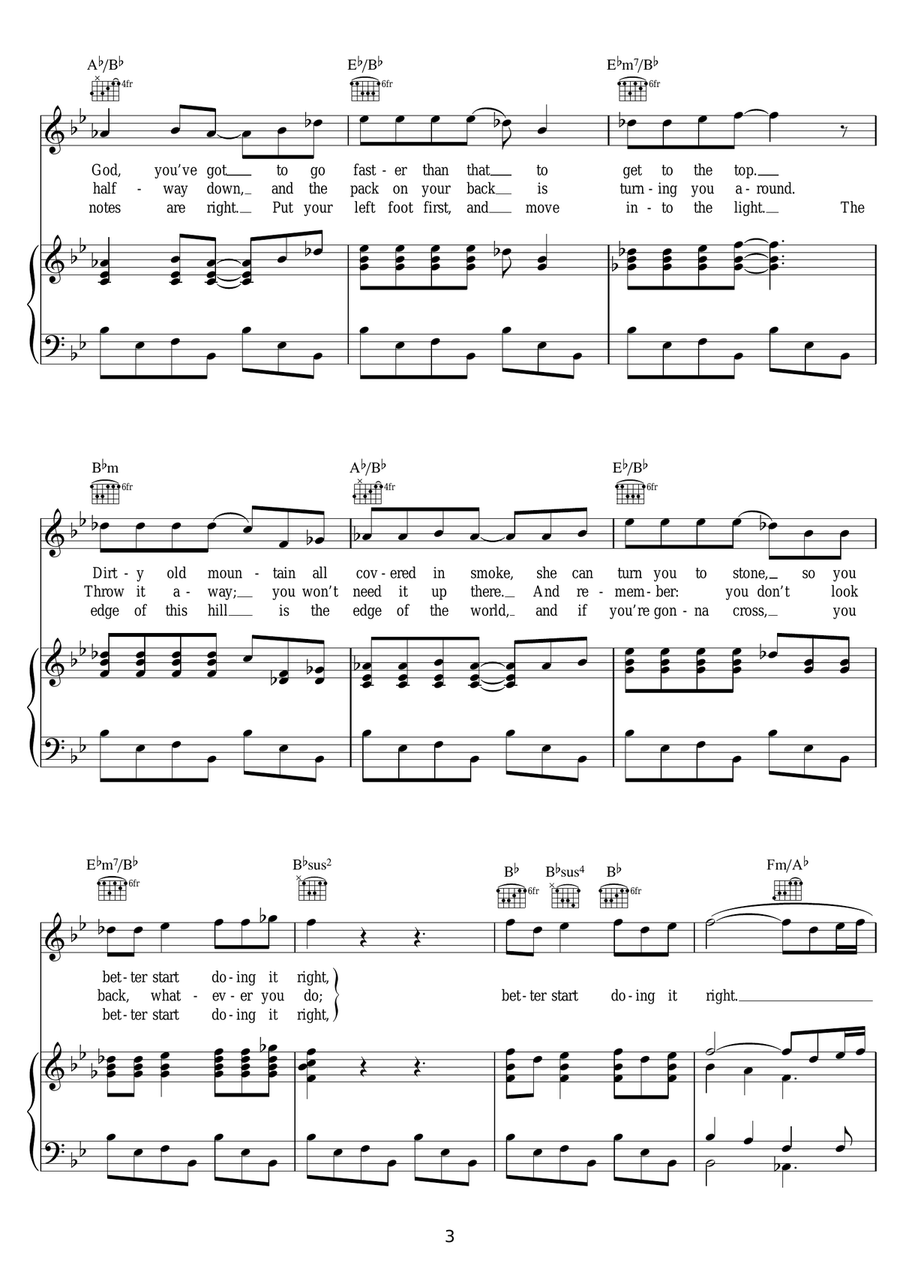 Dance On A Volcano Dance On A Volcano Piano, Vocal scores gallery preview page 3