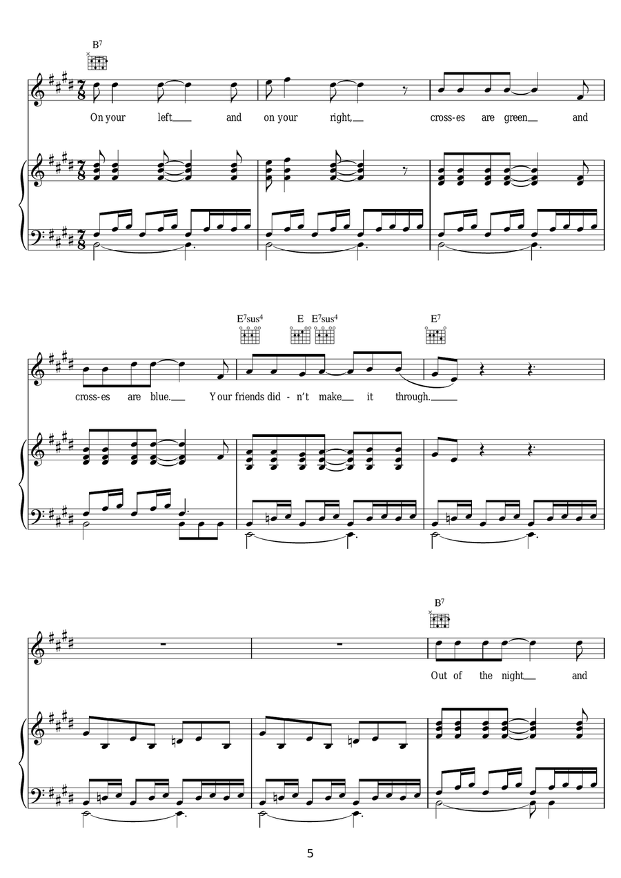 Dance On A Volcano Dance On A Volcano Piano, Vocal scores gallery preview page 5