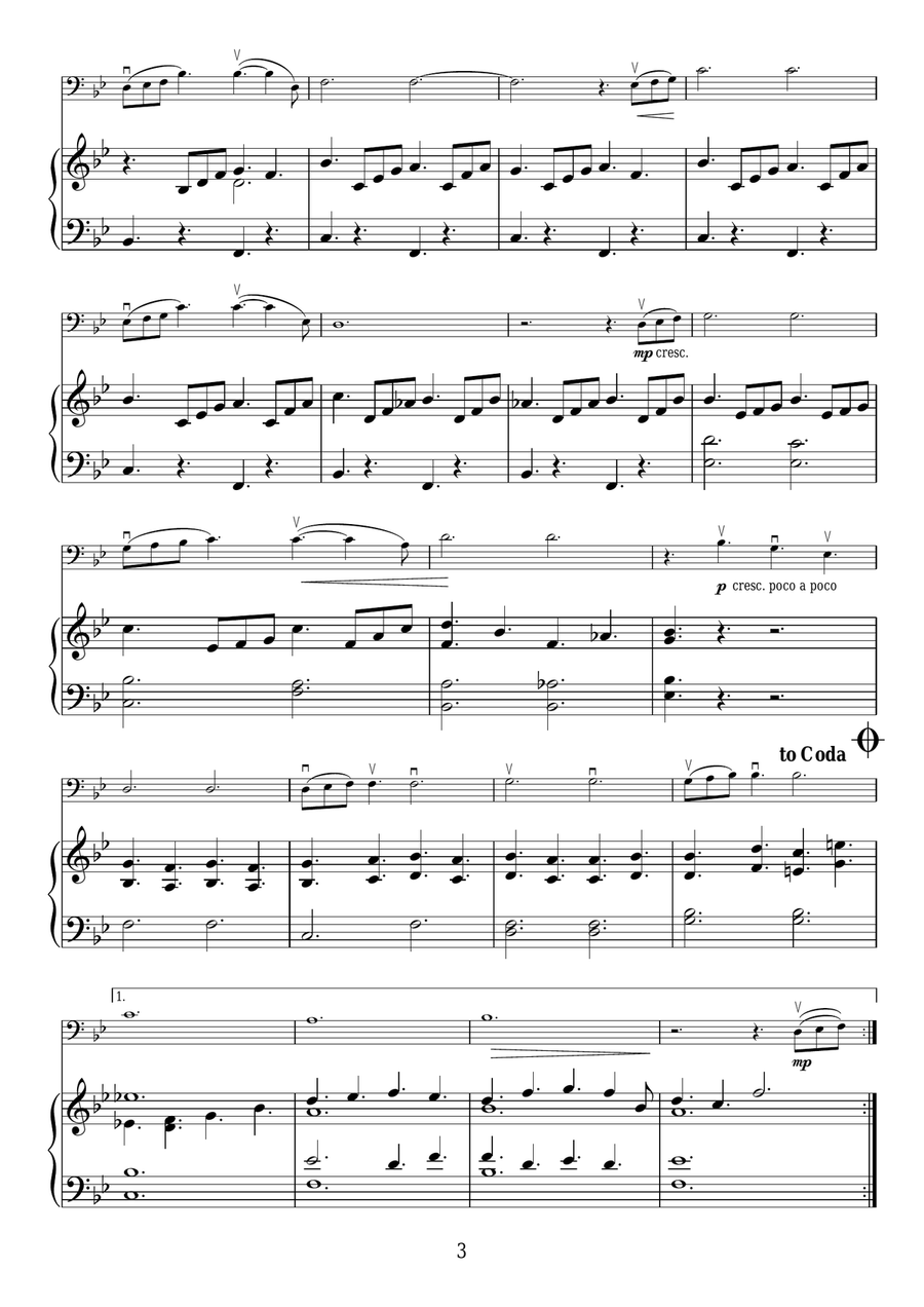Getting To Know You (from The King And I) Cello Solo scores gallery preview page 3