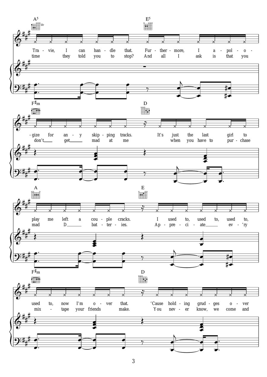 Stereo Hearts (feat. Adam Levine) Piano, Vocal scores gallery preview page 3